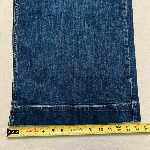 Liz Claiborne Women Wide Leg High Rise Stretch Blue Denim Jeans Plus Sz 26W NWT - Picture 11 of 12